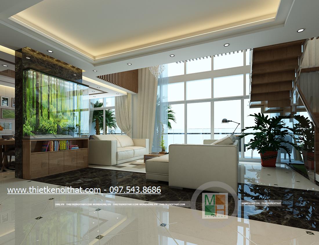 Top 7 mẫu thiết kế nội thất chung cư đẹp với 3 phòng ngủ cao cấp sang trọng nhất tại Morehome