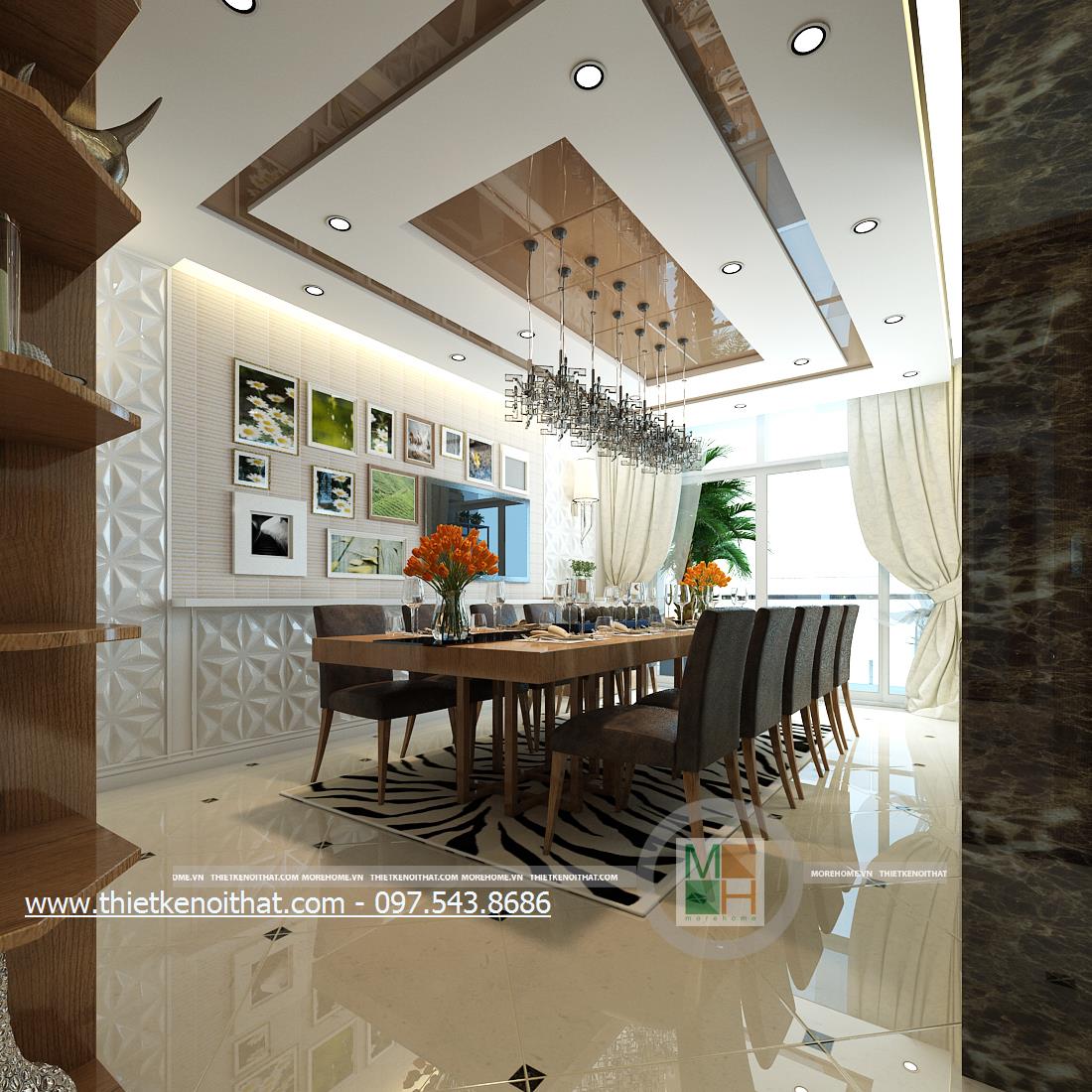 Top 7 mẫu thiết kế nội thất chung cư đẹp với 3 phòng ngủ cao cấp sang trọng nhất tại Morehome