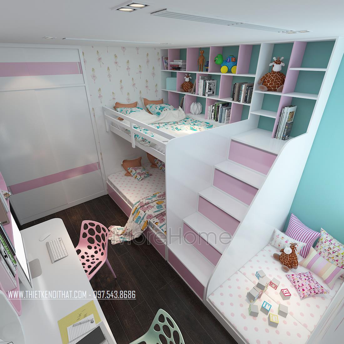 Top 7 mẫu thiết kế nội thất chung cư đẹp với 3 phòng ngủ cao cấp sang trọng nhất tại Morehome