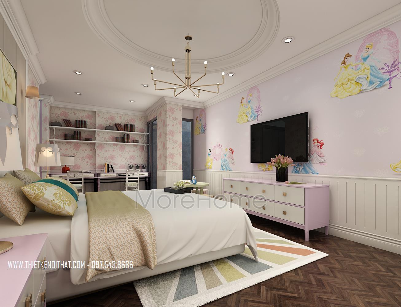 phòng ngủ bé gái