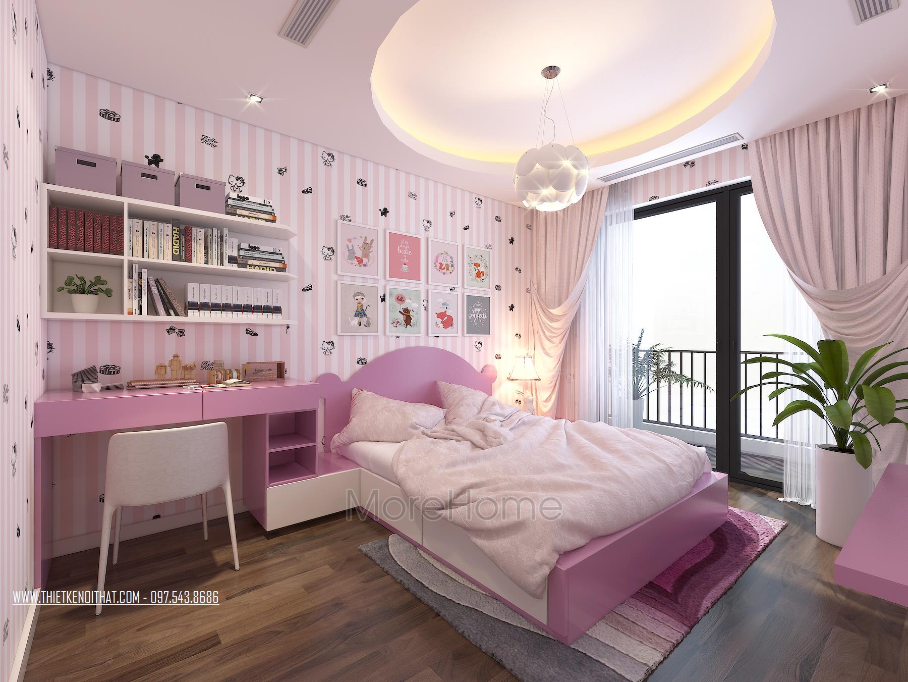 phòng ngủ bé gái