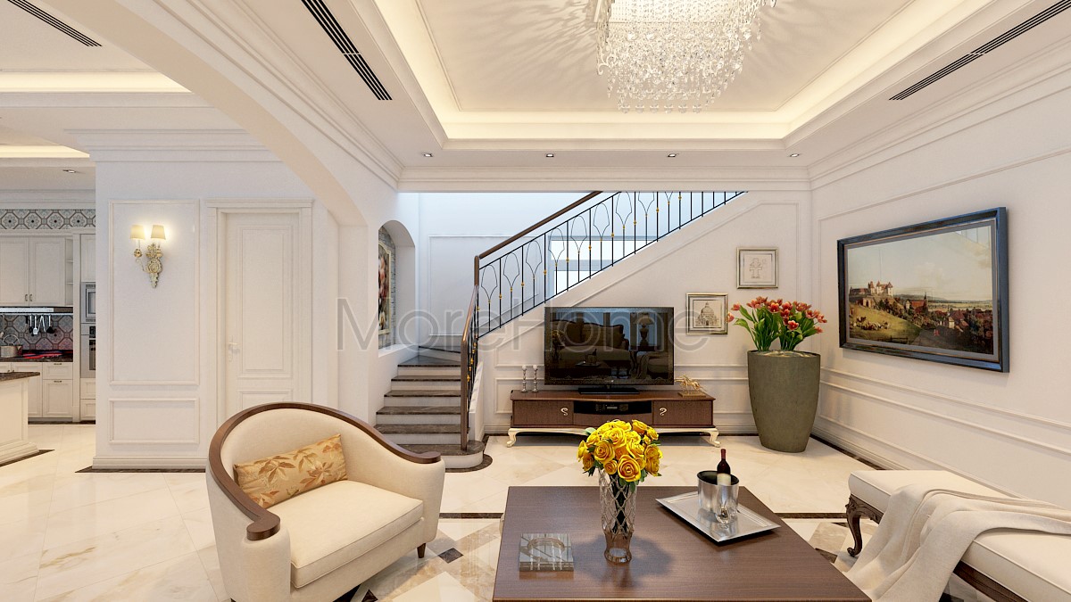 Biệt thự tân cổ điển với xu hướng đen-trắng sang trọng 1