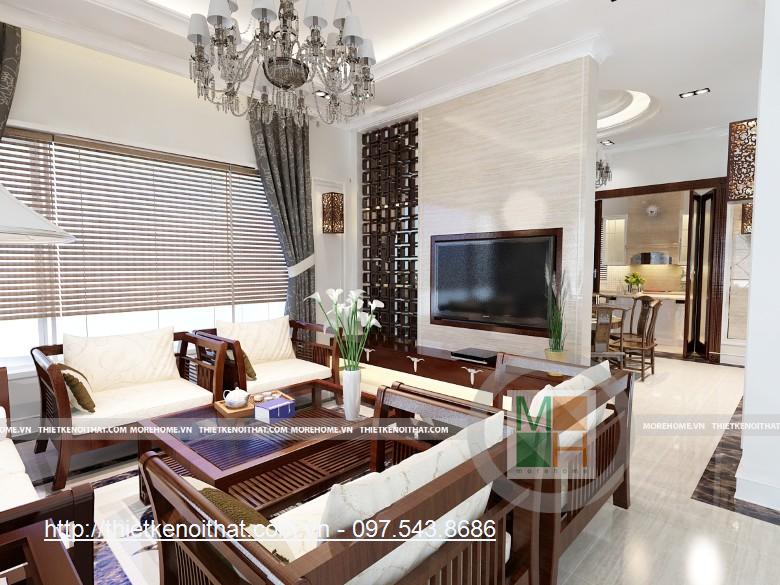 Thiết kế nội thất biệt thự Hoàng Mai, nhà chú Định