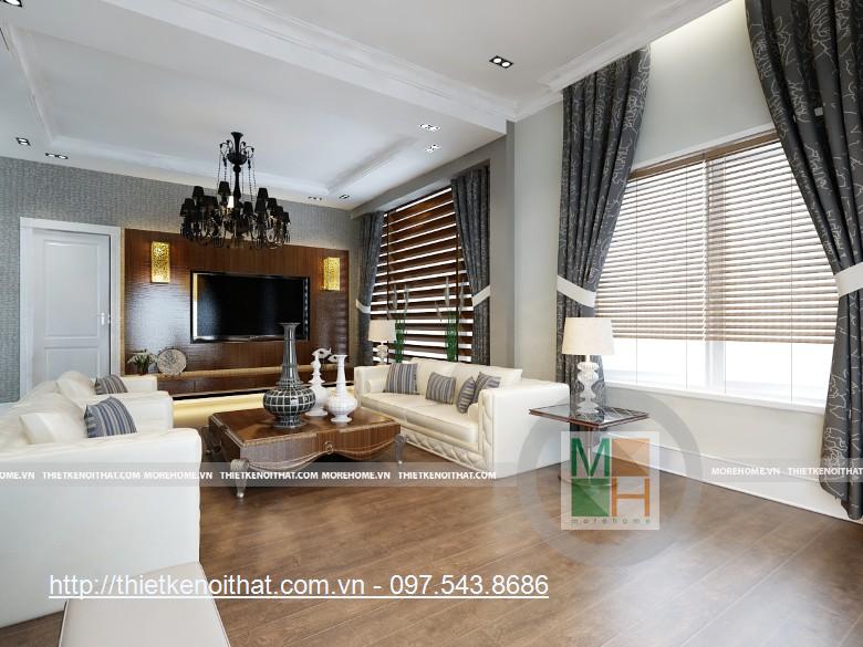 Thiết kế nội thất biệt thự Hoàng Mai, nhà chú Định