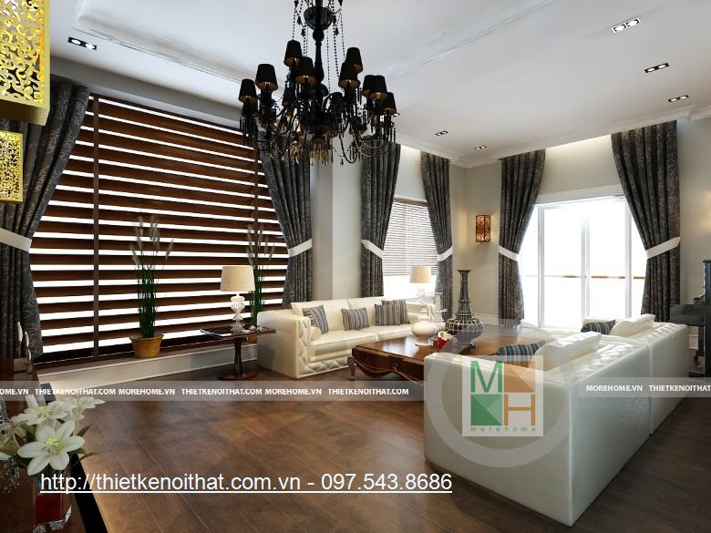 Thiết kế nội thất biệt thự Hoàng Mai, nhà chú Định