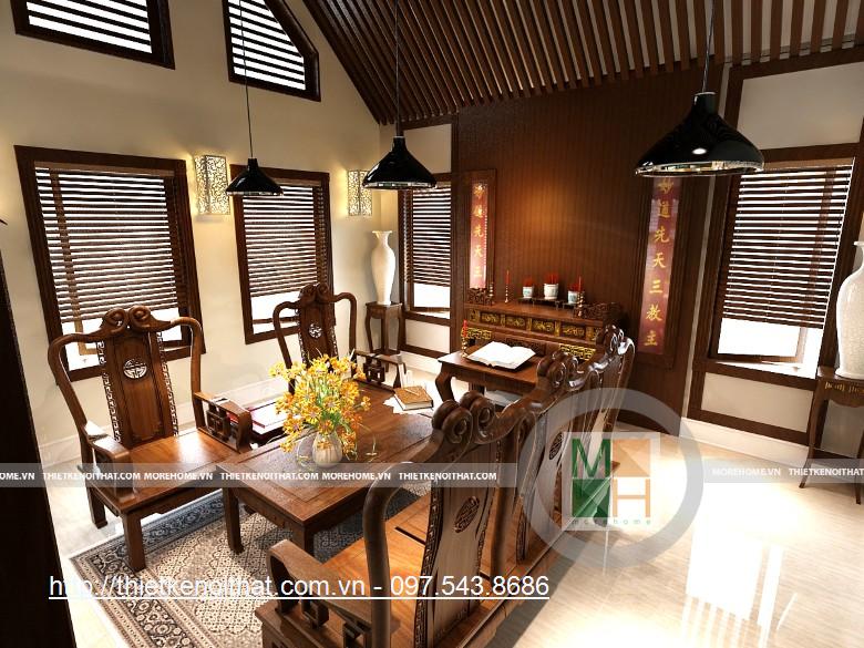 Thiết kế nội thất biệt thự Hoàng Mai, nhà chú Định