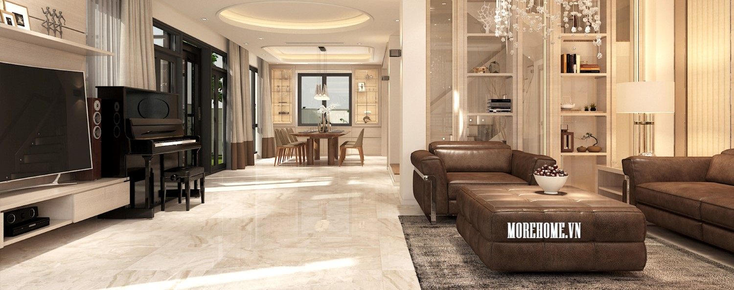 Thiết kế nội thất biệt thự đơn lập 2 tầng hiện đại Gamuda Anh Dũng