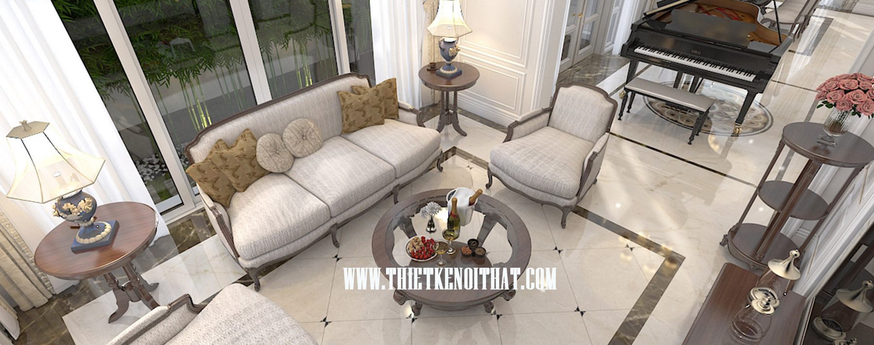 Thiết kế biệt thự song lập Vinhomes Imperia Hải Phòng gỗ óc chó sang trọng - Anh Hưng