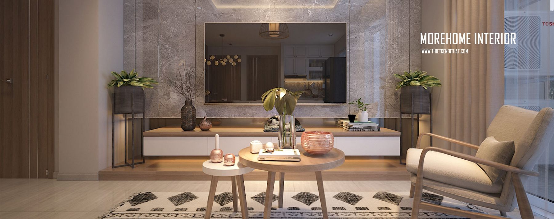 Thiết kế nội thất chung cư Ciputra phong cách hiện đại