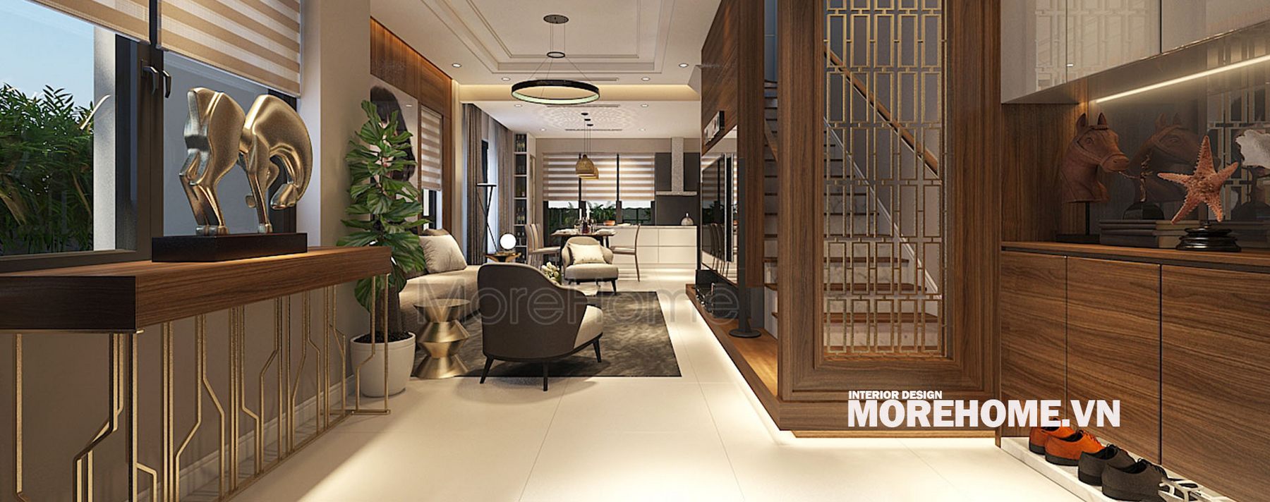 Thiết kế biệt thự Vinhomes Thăng Long - Anh Trung kiến trúc hiện đại