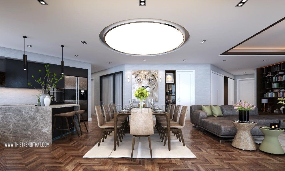  Thiết kế nội thất căn hộ chung cư Royal City- chị Trinh đẳng cấp với 3 phòng ngủ