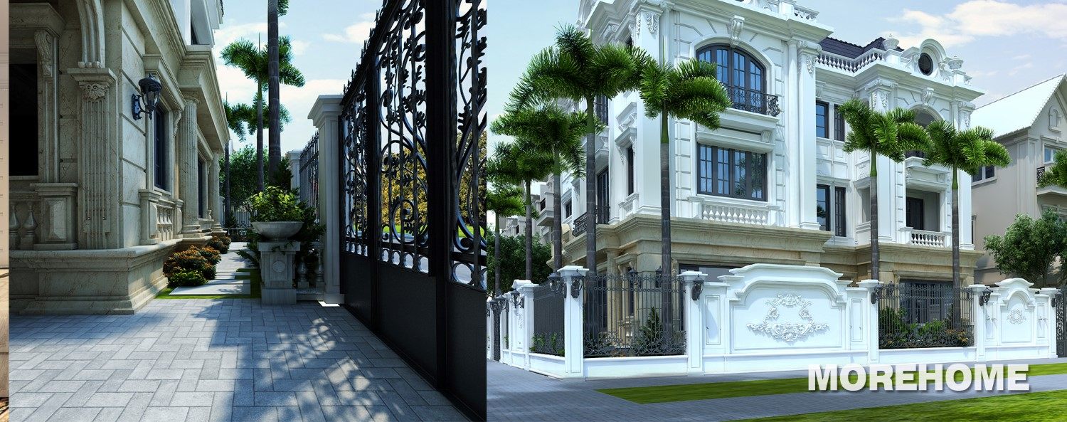 Thiết kế kiến trúc biệt thự sang trọng tại KĐT Xuân Phương tân cổ điển
