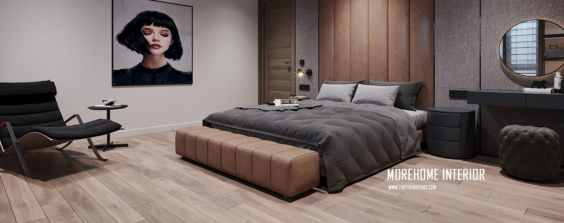 Thiết kế nội thất nhà biệt thự phố hiện đại đẹp, sang trọng tại Hà Tĩnh