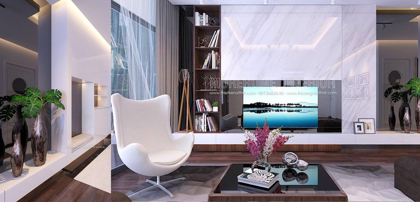 Thiết kế căn hộ mẫu chung cư 98m2 tại Imperia Sky Garden.