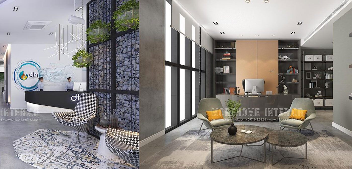 Thiết kế nội thất văn phòng công ty CNTT phong cách hiện đại đẹp, sang trọng.