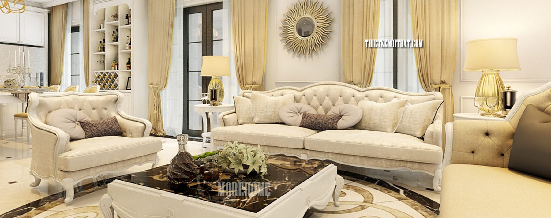 Thiết kế nội thất biệt thự tân cổ điển Dương Nội đẹp - Anh Sơn