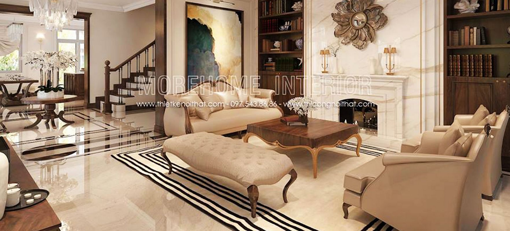 Thiết kế nội thất biệt thự Vinhomes The Harmony