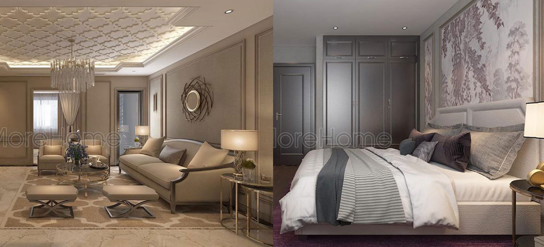Thiết kế nội thất chung cư cao cấp tại Láng Hạ Anh Hà vẻ đẹp trầm, ấm