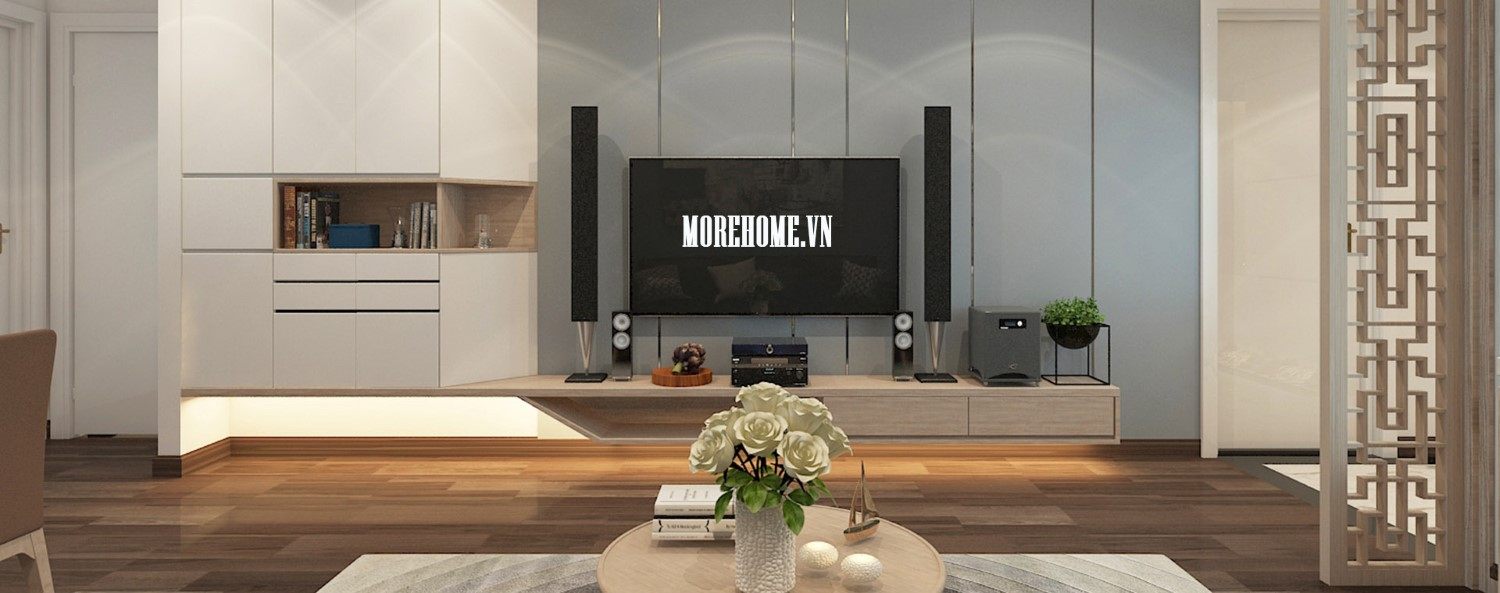 Thiết kế nội thất chung cư hiện đại 90m2 T&T RiverView - Anh Hùng