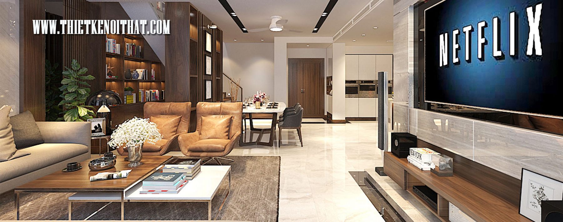 Thiết kế nội thất chung cư  Penthouse Golden Palacem hiện đại sang trọng