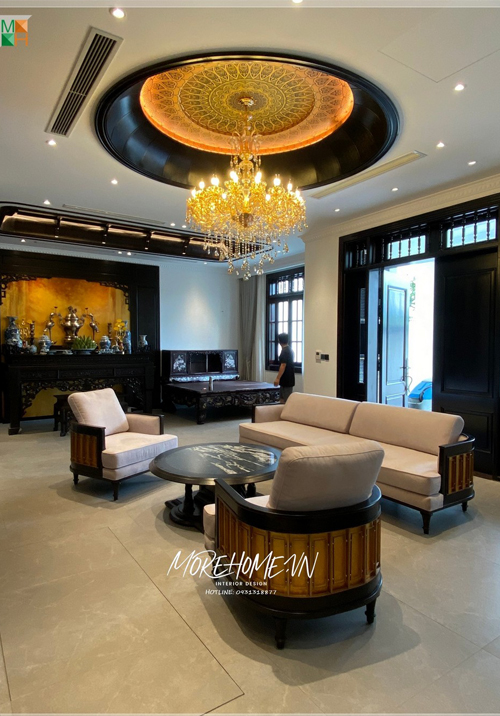  Thi công nội thất biệt thự phong cách Indochine nhà chị Tuyết - Ninh Hiệp