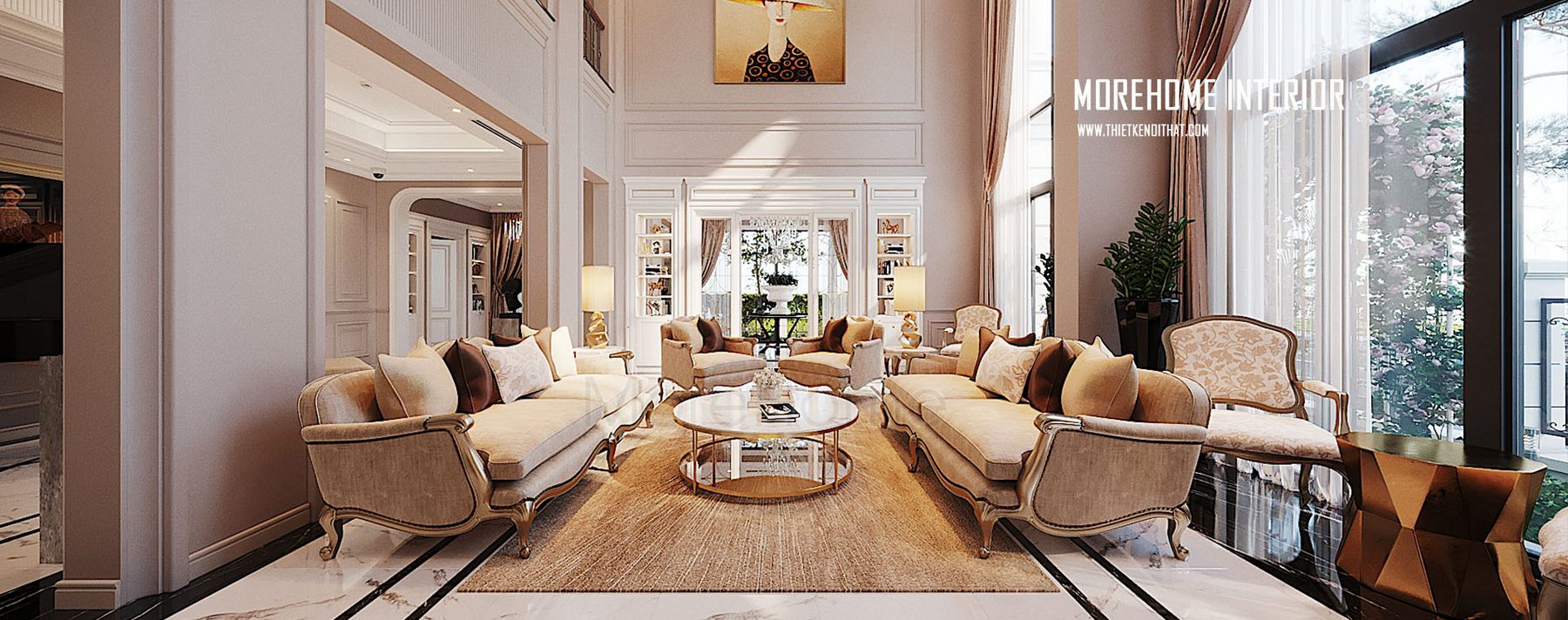 Thiết kế nội thất biệt thự tân cổ điển tại Vinhomes Imperia Hải Phòng.