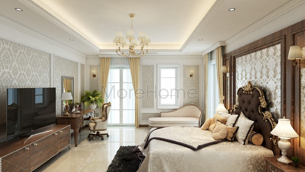 Thiết kế nội thất biệt thự Riverside Nguyễn Duy Trinh tao nhã với phong cách Á Đông