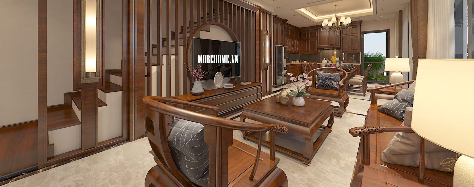 Thiết kế biệt thự phong cách gỗ việt tại Vinhomes Thăng Long