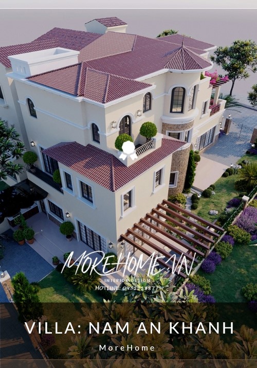  Thiết kế biệt thự nhà vườn đẹp tại Nam An Khánh phong cách Địa Trung Hải độc đáo