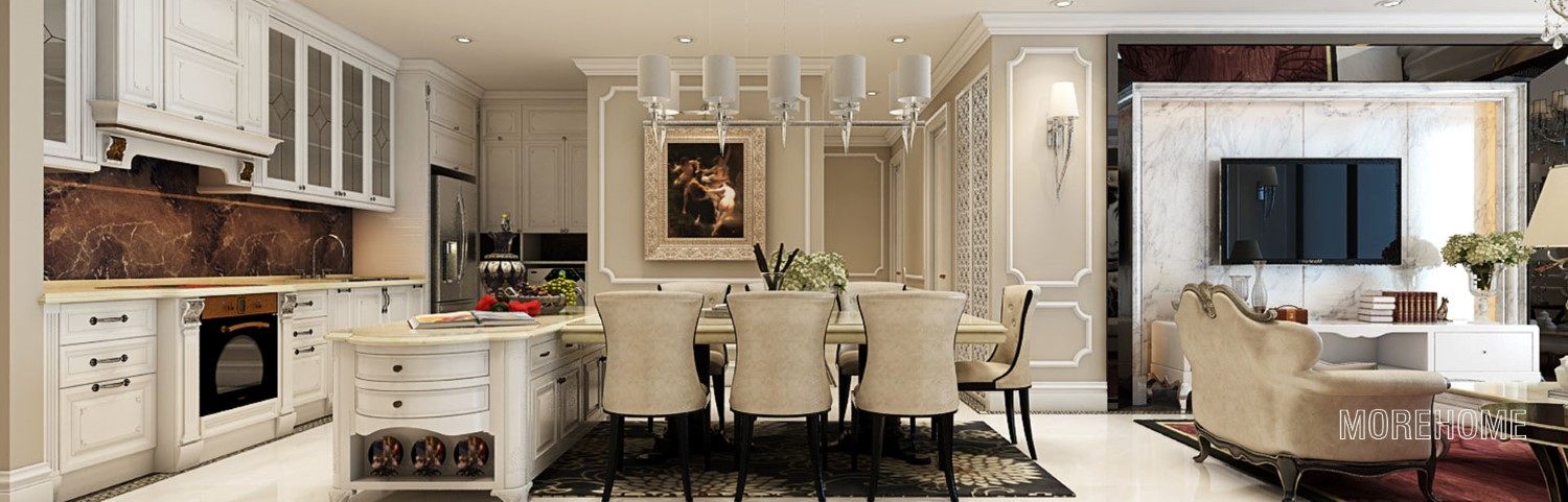 Thiết kế nội thất căn hộ chung cư tân cổ điển tại VinHomes Nguyễn Chí Thanh Hà Nội