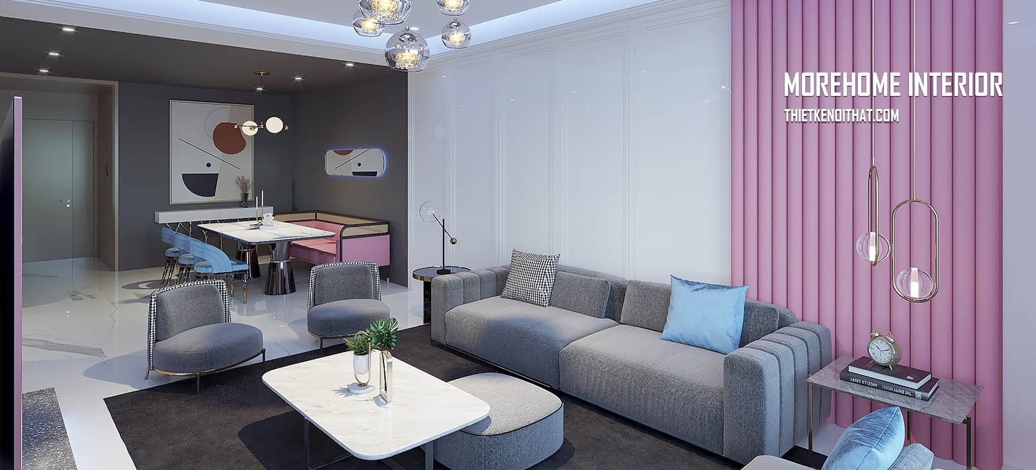 Thiết kế nội thất chung cư hiện đại Sài Gòn Pearl