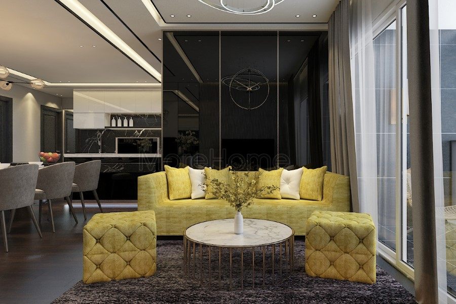Thiết kế nội thất căn hộ chung cư Sunrise City - chị Duyên hiện đại