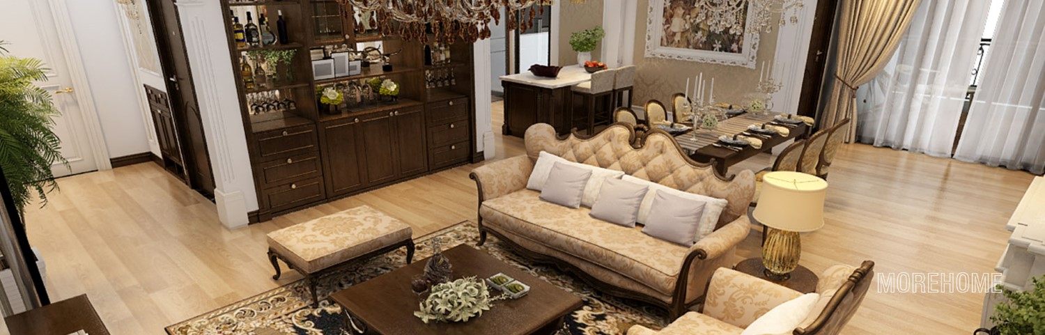 Thiết kế nội thất chung cư G3AB phong cách tân cổ điển - Anh Minh