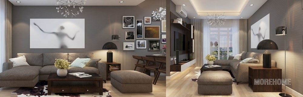 Thiết kế nội thất căn hộ chung cư hiện đại tại Hoàng Mai Hà Nội - Anh Trường