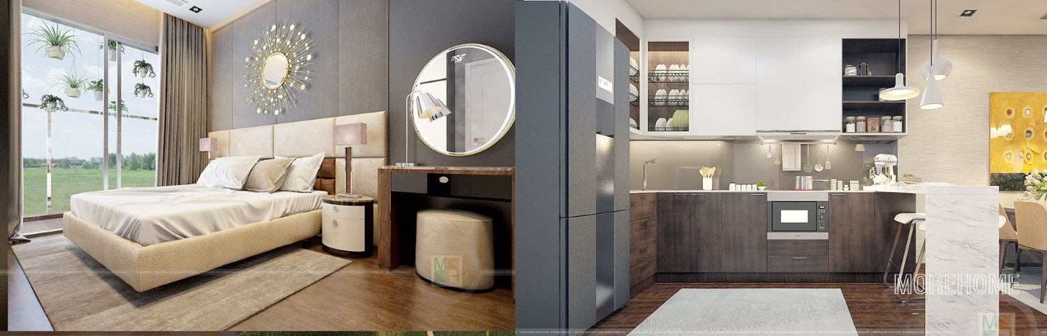 Thiết kế nội thất căn mẫu chung cư Imperia Garden City 203 Nguyễn Huy Tưởng căn hộ 74m2
