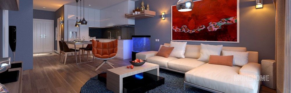 Thiết kế nội thất căn hộ chung cư Times City đẹp, hiện đại - Anh Dũng