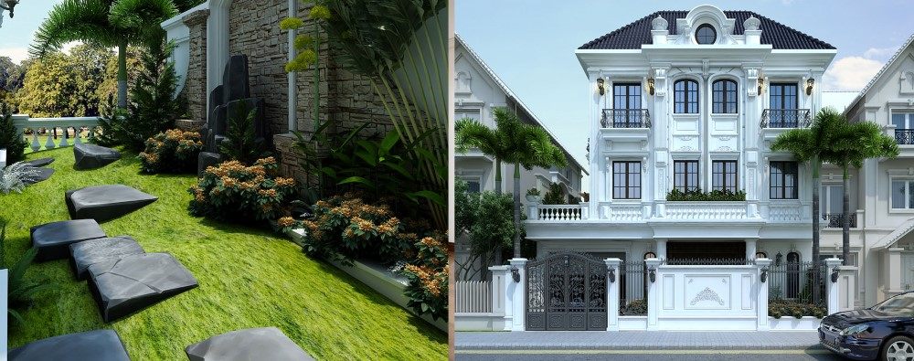 Thiết kế kiến trúc biệt thự tân cổ điển cho biệt thự - Anh Liêm
