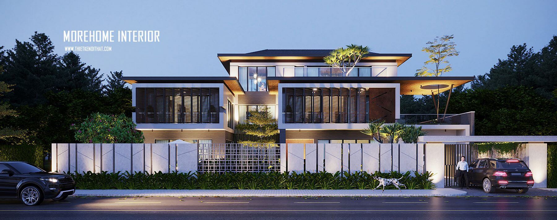Thiết kế kiến trúc biệt thự cao cấp, hiện đại, đẹp sang