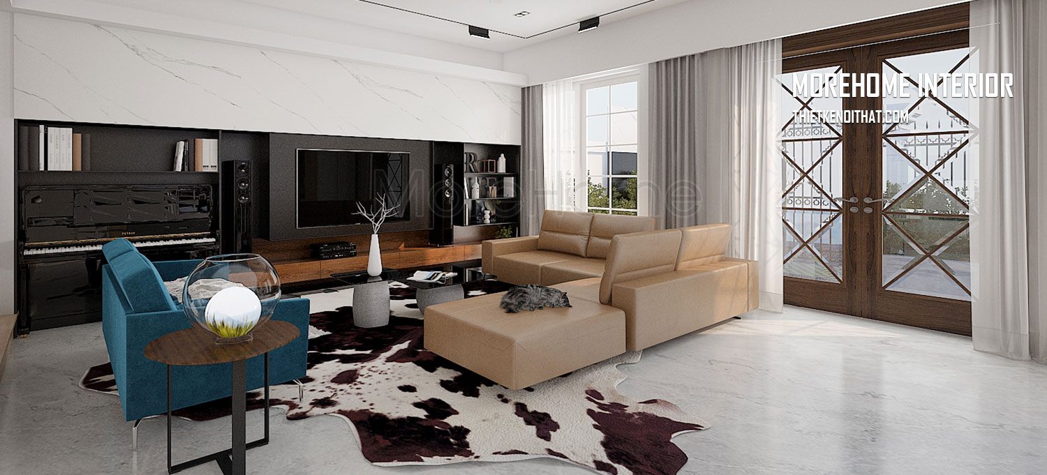 Thiết kế nội thất biệt thự hiện đại đẹp tại Vinhomes Riverside