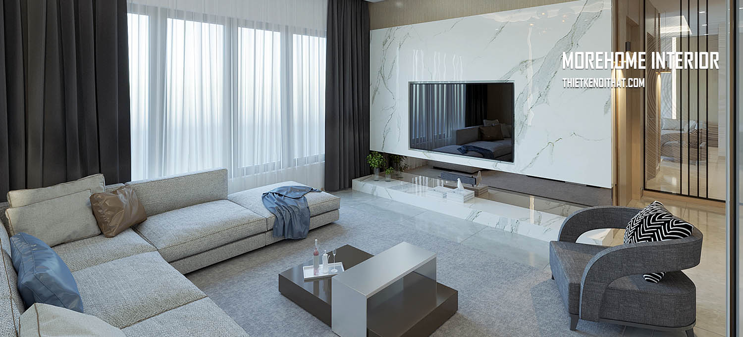 Thiết kế nội thất biệt thự hiện đại Nine South Nhà Bè