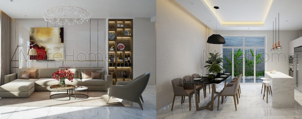 Thiết kế nhà phố Quận 8 - Anh Quân hiện đại, đẹp, sang trọng