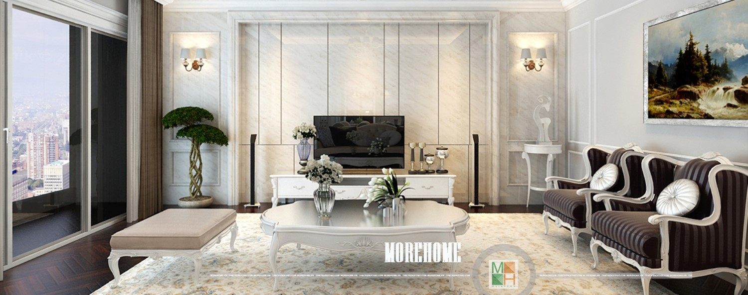 Thiết kế căn hộ penthouse tân cổ điển sang trọng tại Imperia Garden