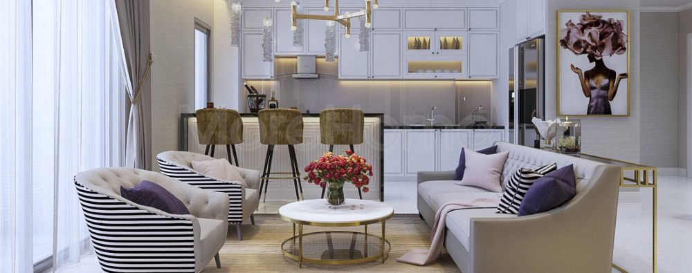 Thiết kế căn hộ Vinhomes Central Park phong cách đương đại đẹp, độc đáo.