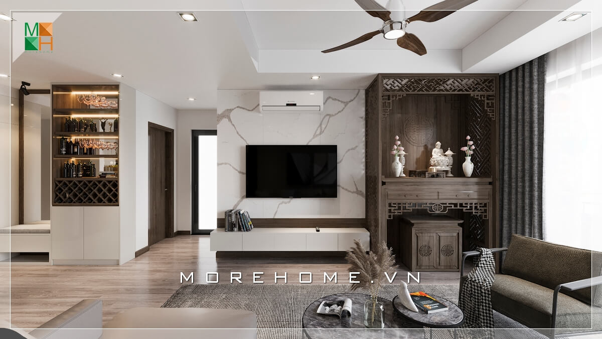 Thiết kế nội thất chung cư shappire palace - anh Bộ