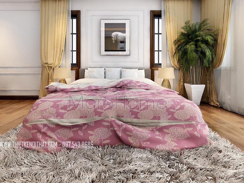 Nội thất phòng ngủ khách sạn 5 sao - mẫu 01