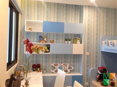 Thi công giấy dán tường căn hộ mẫu IMPERIA GARDEN