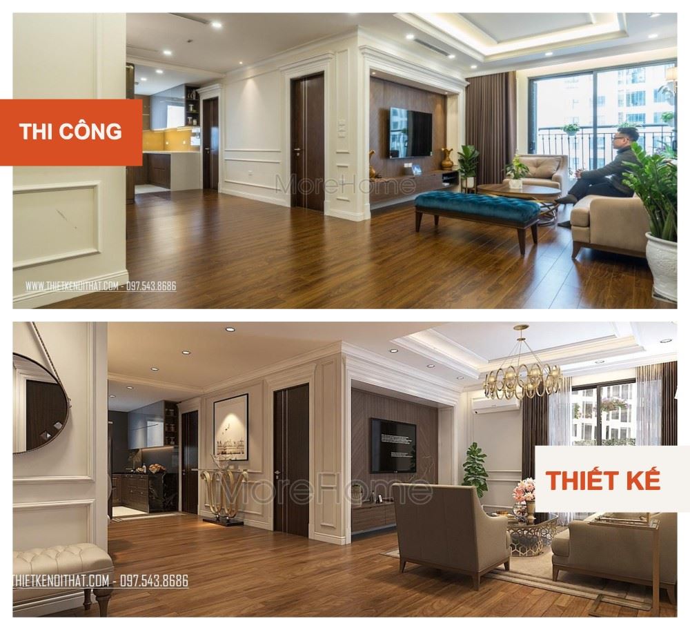 Hình ảnh sau khi thiết kế thi công nội thất hoàn thiện