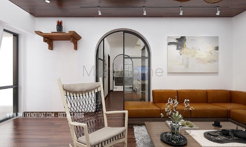 Phòng khách biệt thự, nhà phố mang vẻ đẹp hiện đại sang trọng với thiết kế sofa góc khối vuông vắn được bọc da nâu cao cấp đầy ấn tượng. Chia sẻ những mẫu sofa phòng khách tiện nghi nhất