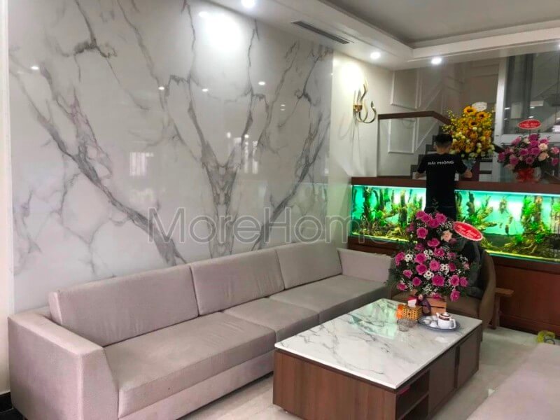 Công trình hình ảnh thi công nội thất phòng khách hiện đại đẹp tại nhà lô phố sở dầu hải phòng Thi công nội thất phòng khách hiện đại, đơn giản và ấn tượng