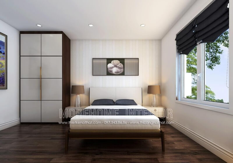 Sản phẩm giường ngủ hiện đại đơn giản bằng gỗ óc chó Thiết kế phòng ngủ gỗ óc chó